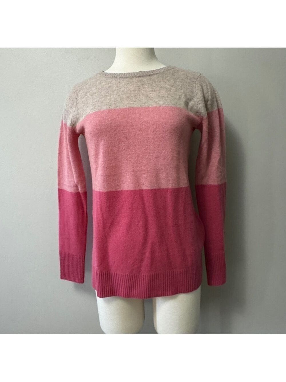Nanette Lepore Blush and Rose Crew Neck Sweater